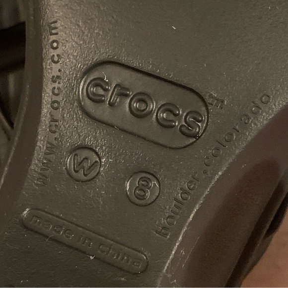 Crocs Cabana Black 3" Wedge Heels Sandals - Picture 9 of 9
